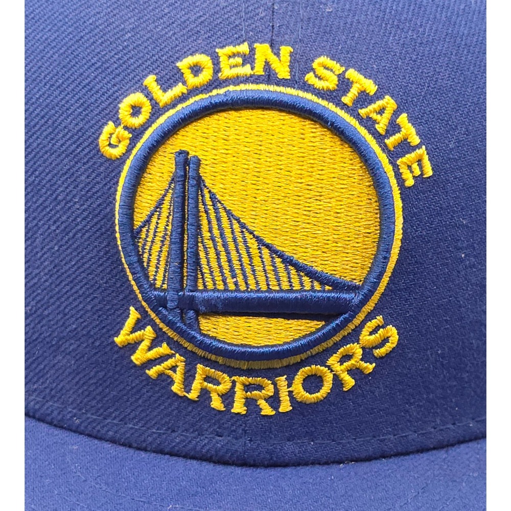 Golden State Warriors New Era 9FIFTY Snapback Hat Royal Blue NBA Flat Bill Cap - Picture 11 of 11